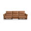 Canapé modulaire orange en similicuir-129381443