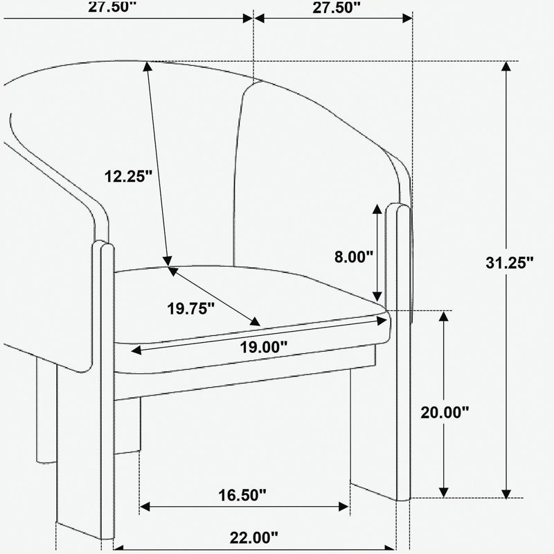 Fauteuil d'appoint rembourré brun Maciel