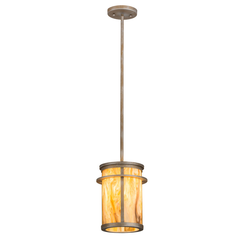 Luminaire suspendu cylindrique unique à 1 lumière Leigham
