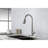 High Arc Single Handle Kitchen Faucet With Pull Down - Brushed Nickel, Stainless Steel, Deck Plate, Simple Grace Nickel Contemporary Appeal-1887938663