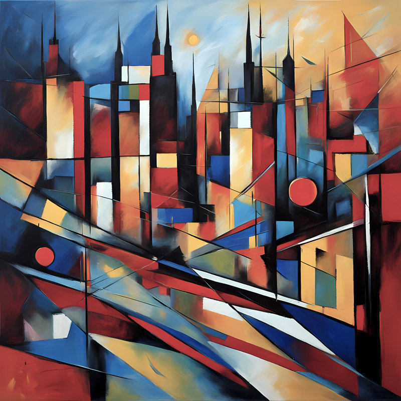 The Big City, 24" H x 24" W