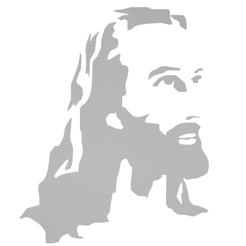 Décalcomanie murale christ jesus, H 24 po x l 19 po x P 0,01 po, Argent