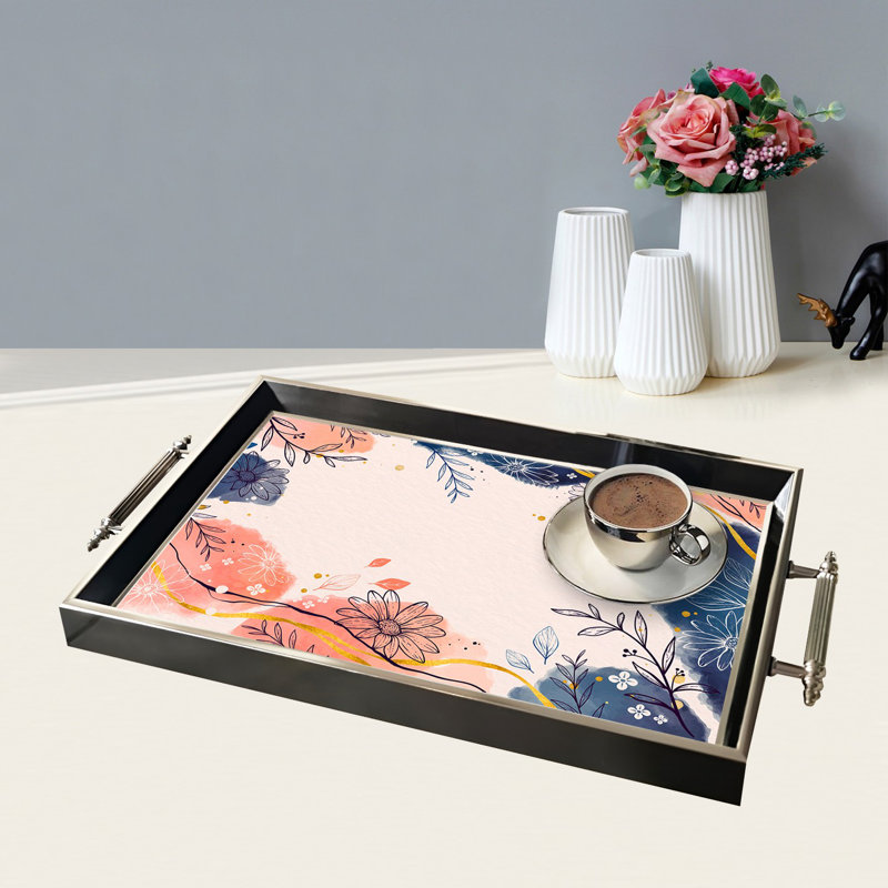Elegant Glass Tray, 19.7 x 11.4 x 1.4 inches | 100% Durable Glass Construction | Easy to Clean with Damp Cloth | Ideal for Serving, Decorative Display, and Organizing | Stylish Addition to Home Décor