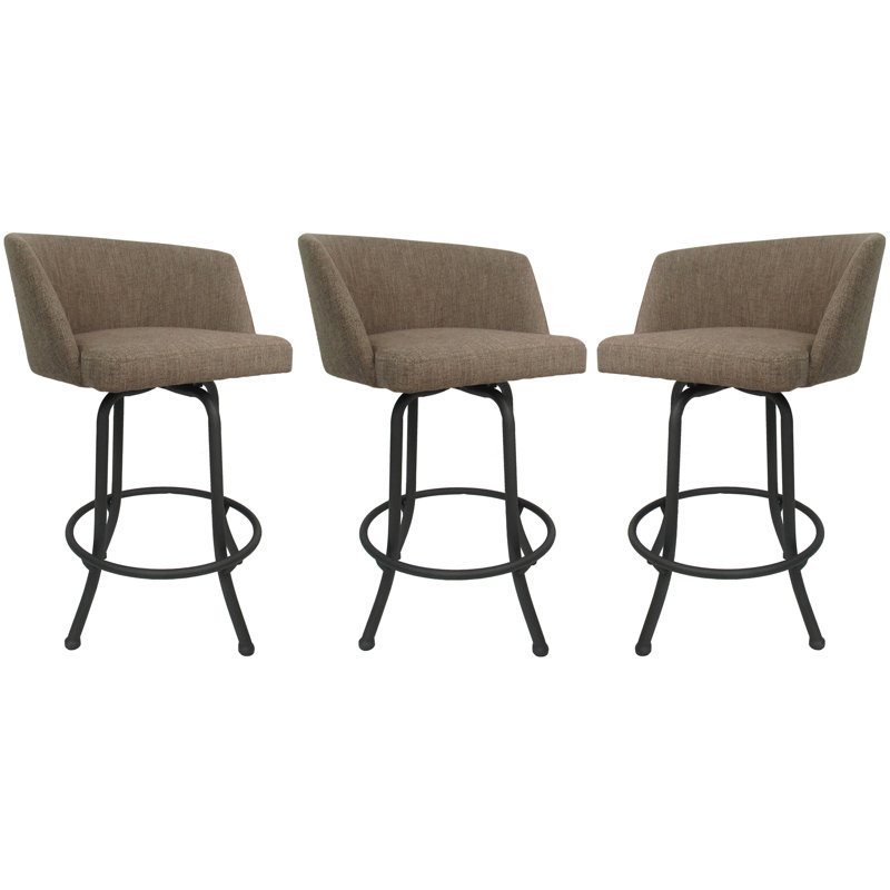 Tabouret pivotant, gris, Noir, Tabouret de bar (siège d’une hauteur de 30 po)