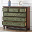 Console verte et bois manufacturé vert