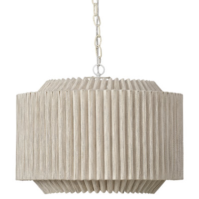 Lustre tambour en rotin à 4 lumières à intensité variable Theory