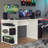 Gaiana Large Modern Gaming Computer Desk 53 Inch with 5 Shelves Cable Management Student Study Wooden Table Home Office Gamer Desk for Kids and Adults-1353447682