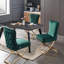 Yvelines Modern Velvet Dining Chairs - Ergonomic Velvet Upholstered Back with Golden Stainless Steel Frame - Side Chair for Kitchen Living Room Dining Room Set of 4-710523946