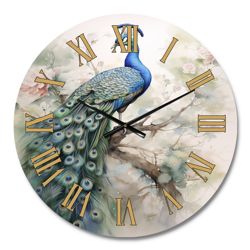 Horloge murale à l'encre bleue II, Médium