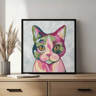 «Abstract Cat» par Yvette St. Amant, reproduction d'art