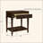 22 Inch Nightstand, Fluted Drawer Bedside Table with Open Shelf, Solid Wood Leg End Table with Metal Knob & Metal Drawer Glides for Bedroom