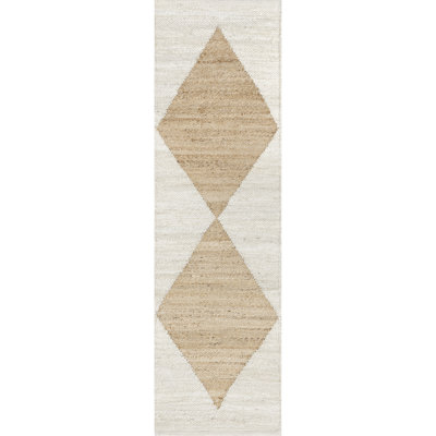 Pandora Diamond Checkered Jute Area Rug