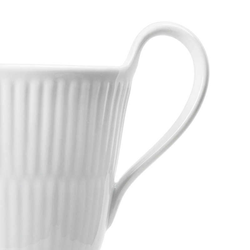 White Fluted Mug