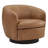 Marcy Genuine Leather Swivel Barrel Chair