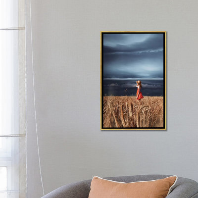«Wheat Fields and Thunderstorm» par Hobopeeba - reproduction de photo