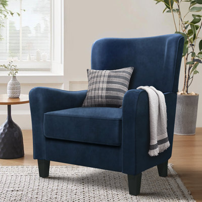 30" wide upholstered wingback accent chair
