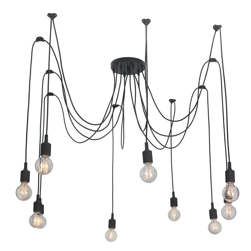 Soleto 10 - Light Black Cluster Pendant