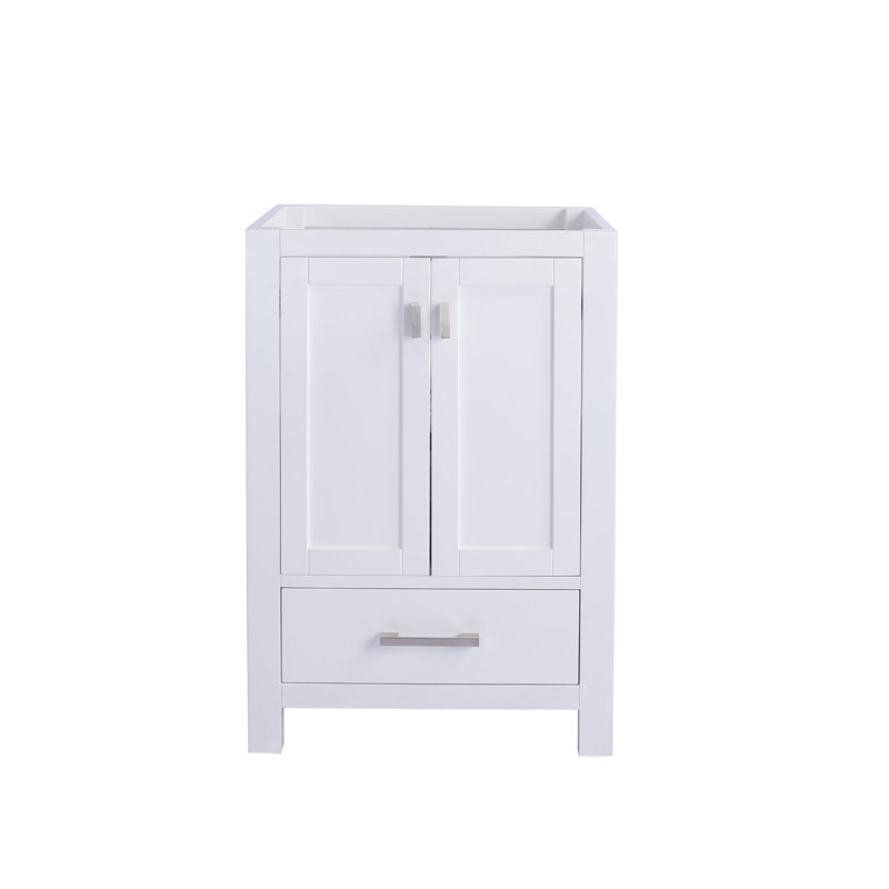 Base de meuble-lavabo simple 23,1 po seulement en blanc, Blanc
