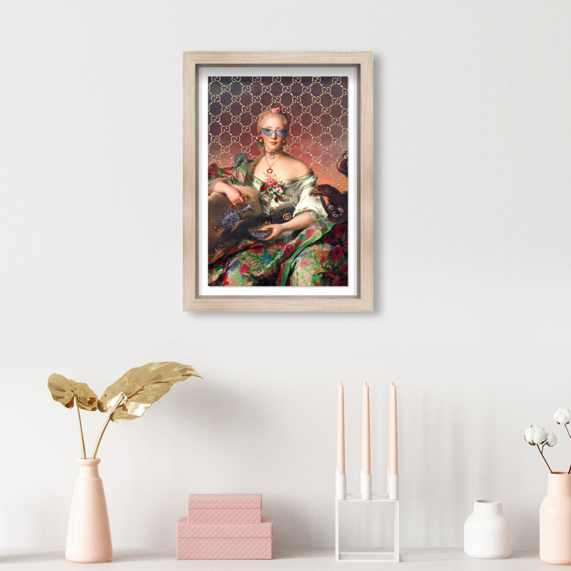 City Lady Canvas Fashion Print by Oliver Gal, 37.5"H x 25.5"W, Black Frame
