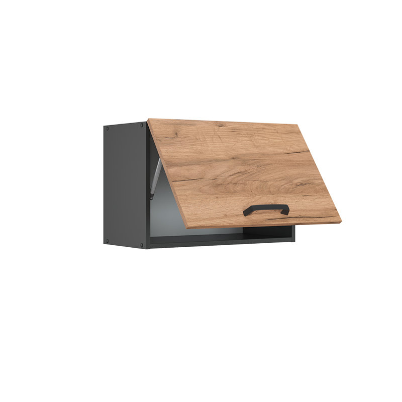 Biagio 40Cm H x 60Cm W x 31Cm D Oak Wall Unit, Brown/Grey