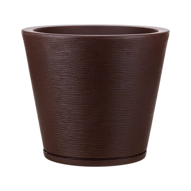 Genebra Pot Planter, Brown, 13.78" H x 15.75" W x 15.75" D