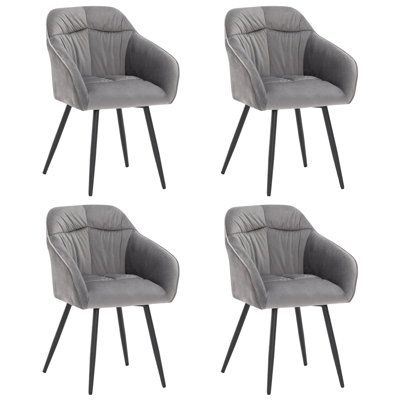 Ottilie 42cm H Velvet Upholstered Metal Upholstered Back Armchair
