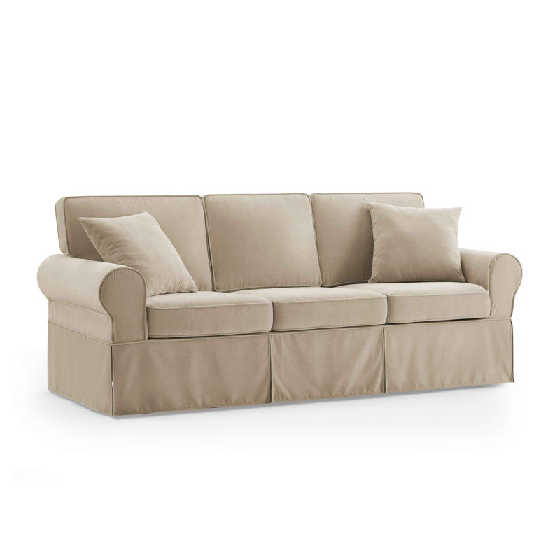 Fiona 222Cm Flared Arms Sofa, Sand