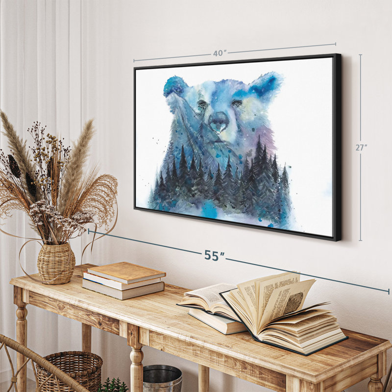 " Forest Bear Illustration ", 27" H x 40" W