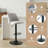 Swivel Upholstered Adjustable Height Counter & Bar Stool With Footrest-1211062127