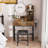 Makeup Vanity With LED Lights&3 Color And Power Outlet Makeup Vanity Table With 2 Big Drawers With Sturdy Metal Leg And Metal Chair ,Dressing Table For Bedroom