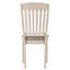 Ensemble de 2 chaises d'appoint à dossier à lattes brun clair et crème
