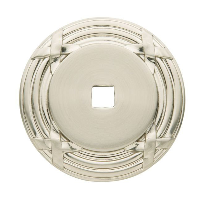 Edinburgh Knob Backplate, 1.5" H x 1.5" W x 0.1" D, Satin Nickel