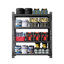 Support de rangement en métal robuste de 4000 lb avec 69h x 59 po 23,6 po réglable avec 4 tablettes verticales de conception industrielle pour l'entrepôt