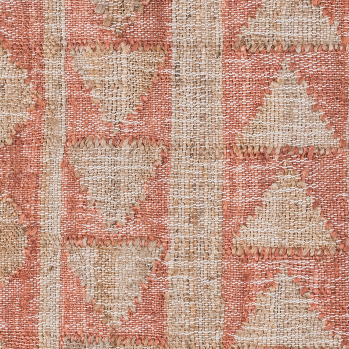 Walter Terracotta Natural Hand-Woven Geometric Rug, Rectangle 2' x 3'