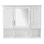 Armoire à pharmacie 2-en-1 à fixation murale avec tablettes réglables-917658859