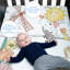 JumpOff Jo - Drap-housse pour lit de bébé, drap pour lit de bébé 100% coton super doux et respirant pour matelas standard et lits pour tout-petits, 28 po x 52 po - Tulip Fields-114763811