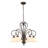 Karcher 5 - Light Steel Dimmable Empire Chandelier-18852411