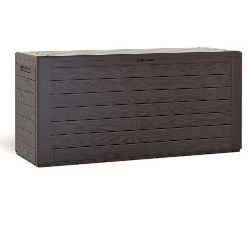 Dakota Fields Annyssa 300L Gallon Water Resistant Plastic Lockable Deck Box, Brown