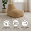 Brown Armless Faux Fur Gaming Bean Bag Chair