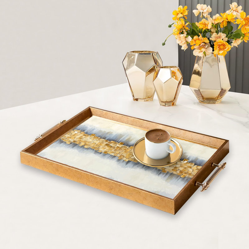 Elegant Glass Tray, 19.7 x 11.4 x 1.4 inches | 100% Durable Glass Construction | Easy to Clean with Damp Cloth | Ideal for Serving, Decorative Display, and Organizing | Stylish Addition to Home Décor