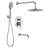 Tub and Shower Faucet Set with 9" Rainfall Shower Head and 3‑Setting Handheld Shower, Valve Included-109786361