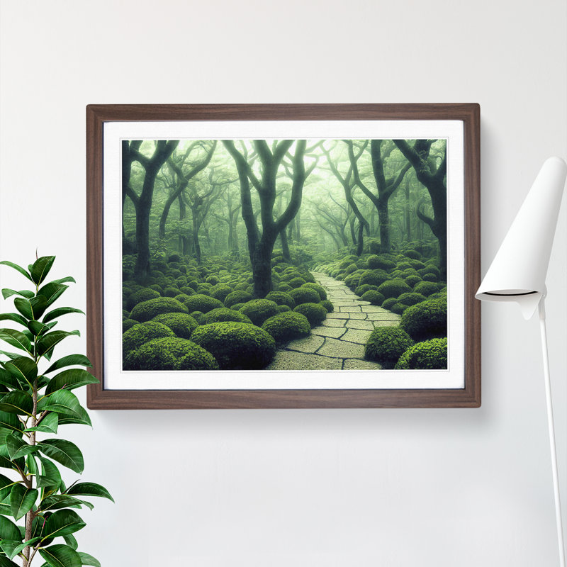 An Effervescent Forest - Framed Print, 25cm H x 34cm W x 2cm D, Walnut