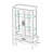 Lighted Glass Cabinet Glass Wine Cabinet Curio Display Cabinet With Adjustable Glass Shelves 2 Doors And 1 Drawer Cabinet Bulb Included-411777535