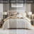 Luxury King 10-pc Bedding Set, Ivory Polyester Jacquard Elegance