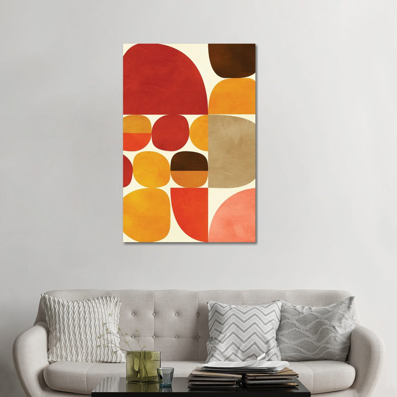 «Mid Century Modern V» par Ana Rut Bré - impression d'art graphique, Aucun mat, Toile tendue, H 12 po x l 8 po x P 0,75 po
