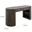 Bureau d'écriture Eray, 2 tiroirs, ports USB, bois 60 po-112254126
