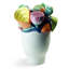 Naturofantastic White/Orange/Green 11.02" Porcelain Table Vase