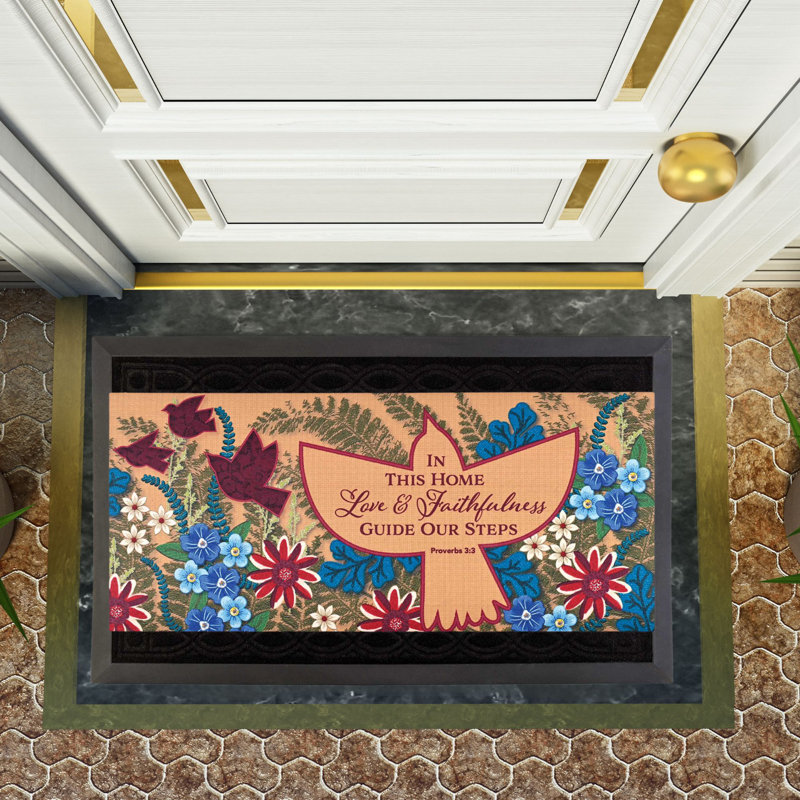 Paillasson insert oiseau dans cette maison d'amour