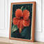 Hibiscus in Deep Teal Botanical - Wrapped Canvas-199484173-199484180