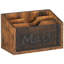 Comptoir organisateur de courrier, porte-courrier avec 3 fentes, trieur de courrier pour bureau, organisateur de bureau en bois, organisateur de courrier pour magazines, dossiers, papiers, dossiers